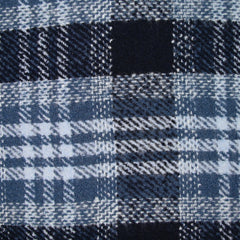 Laine mélangée carreaux bleu et marine