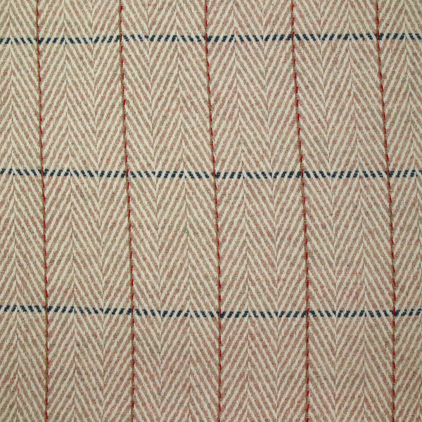 Laine mélangée chevron rose poudré et blanc cassé