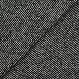 Laine mélangée chevrons 25mm noir et blanc