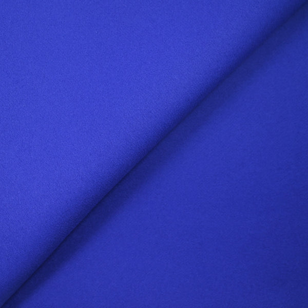 Laine mélangée double face sergé fond bleu roi