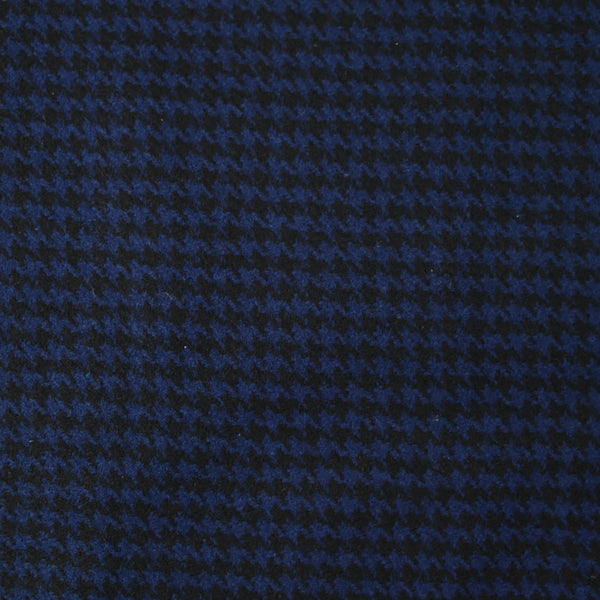 Laine mélangée pied-de-poule bleu marine et noir