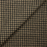 Laine mélangée pied-de-poule marron, beige et noir