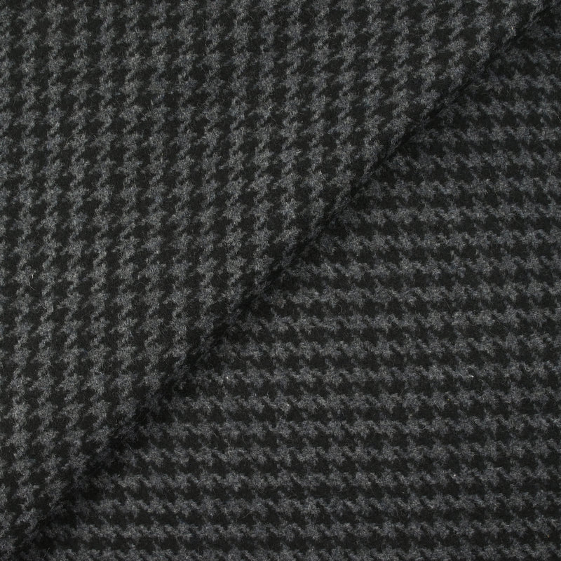 Laine mélangée pied-de-poule noir et anthracite