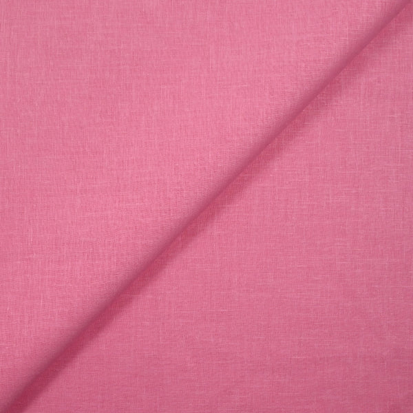 Lin et coton uni rose bonbon
