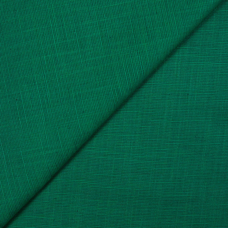 Lin et coton uni vert