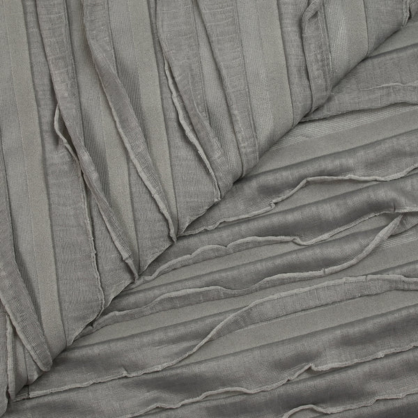 Maille à volants gris souris