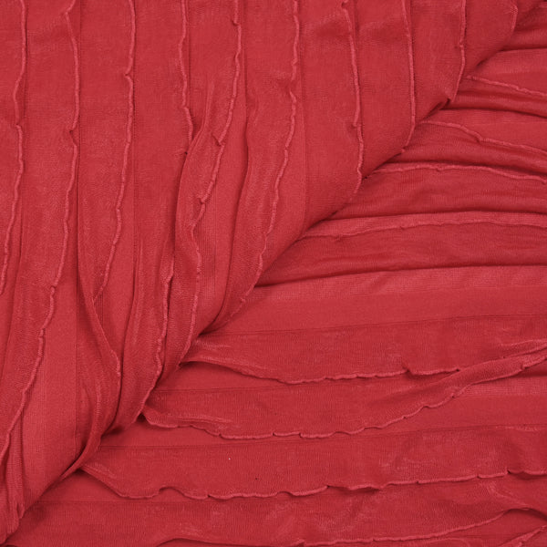 Maille à volants rouge fraise