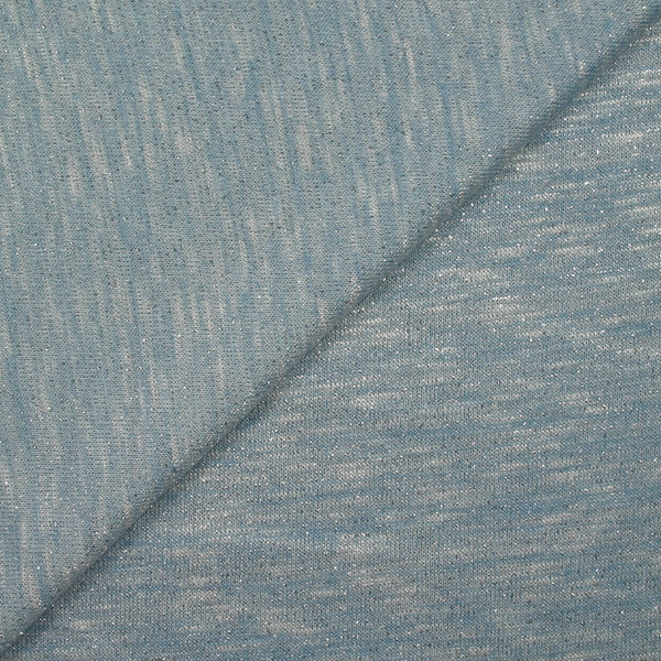 Maille chinée Elisa lurex argent fond bleu layette