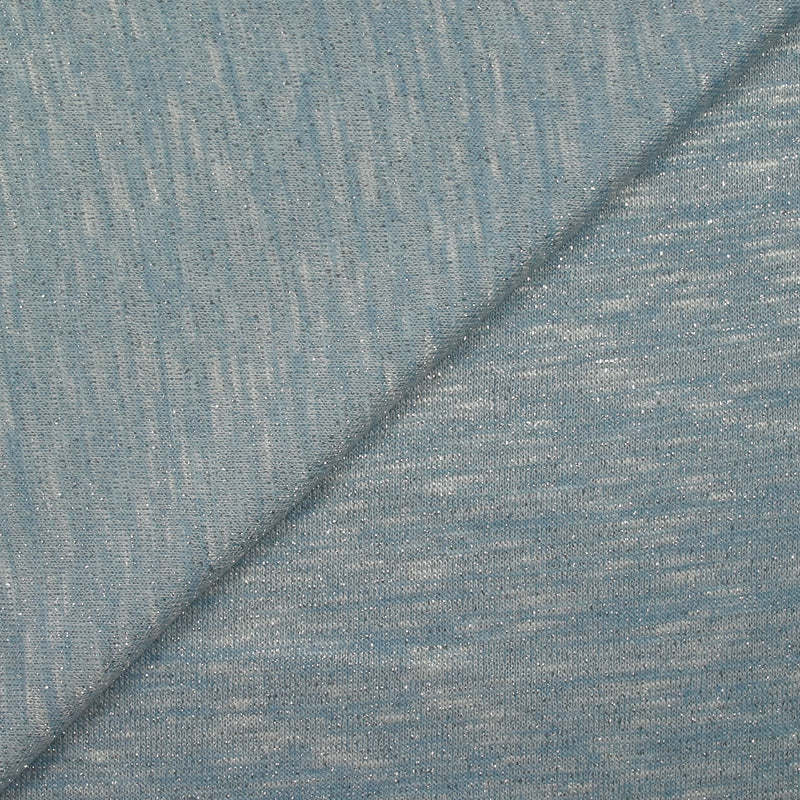 Maille chinée Elisa lurex argent fond bleu layette