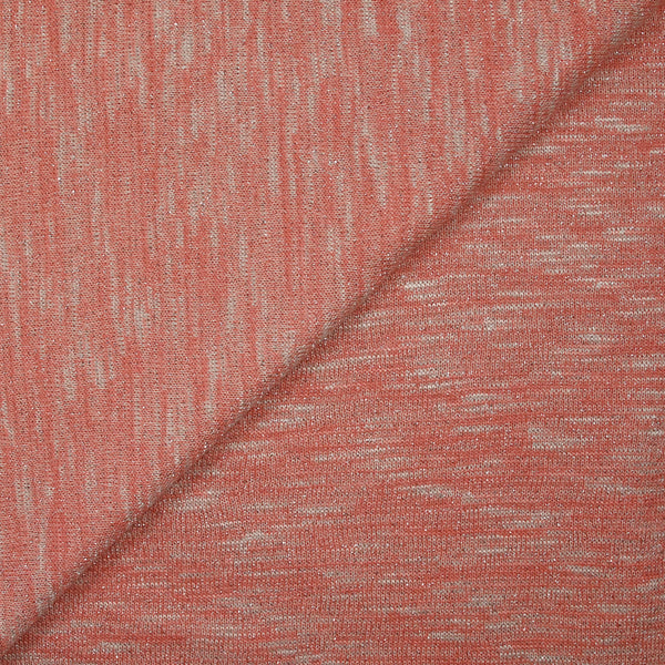 Maille chinée Elisa lurex argent fond corail