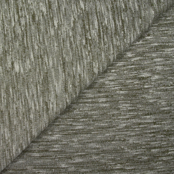 Maille chinée Elisa lurex argent fond kaki