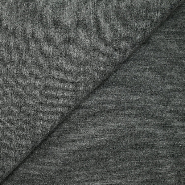 Maille chinée polyester gris souris