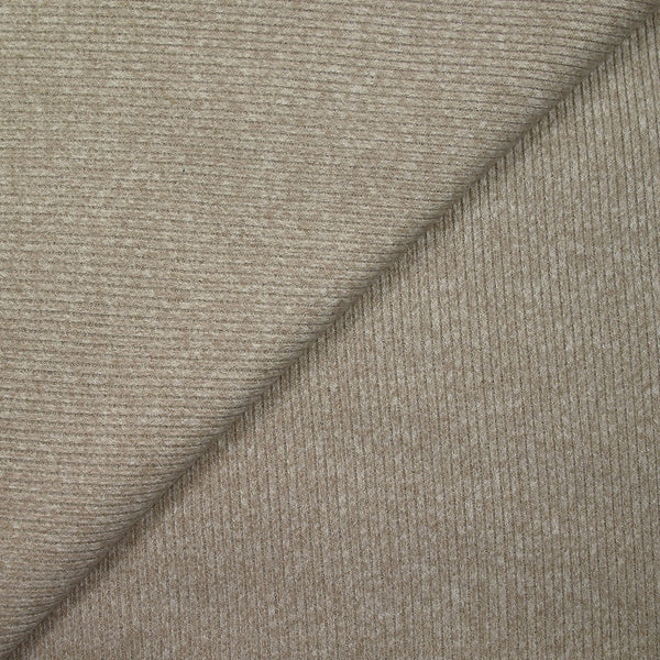 Maille côtelée chinée polyviscose Enola beige