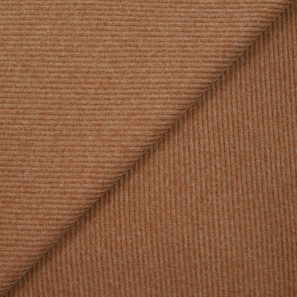 Maille côtelée chinée polyviscose Enola orange brûlé