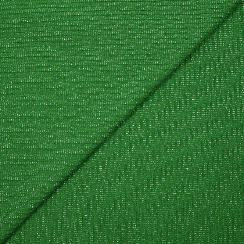 Maille côtelée Lurex Cindy vert prairie