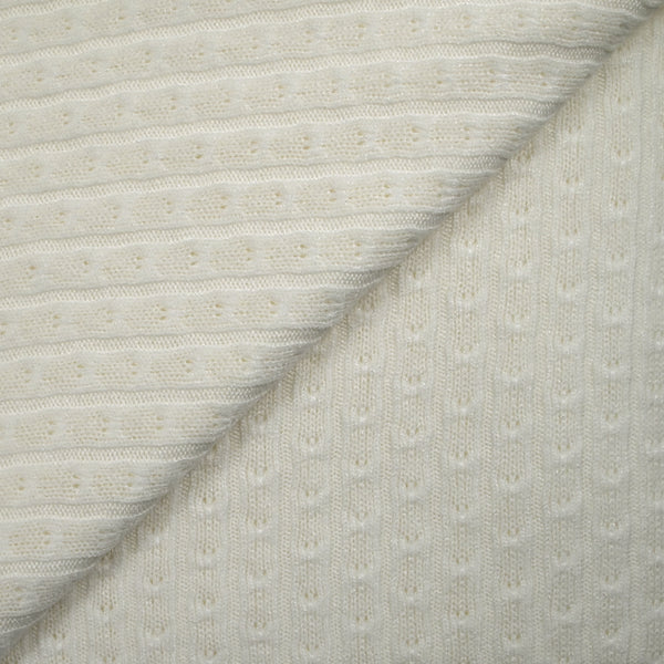 Maille côtelée Sana blanc cassé
