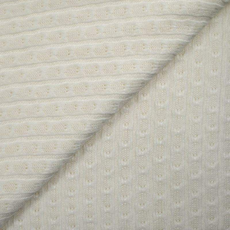 Maille côtelée Sana blanc cassé