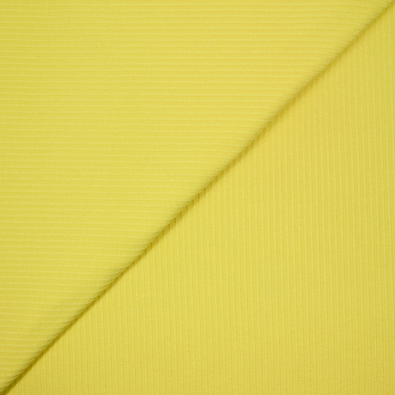 Maille côtelée viscose Barbara jaune citron
