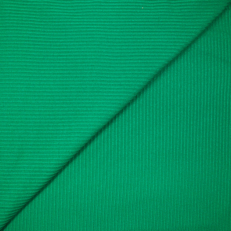 Maille côtelée viscose Barbara vert émeraude