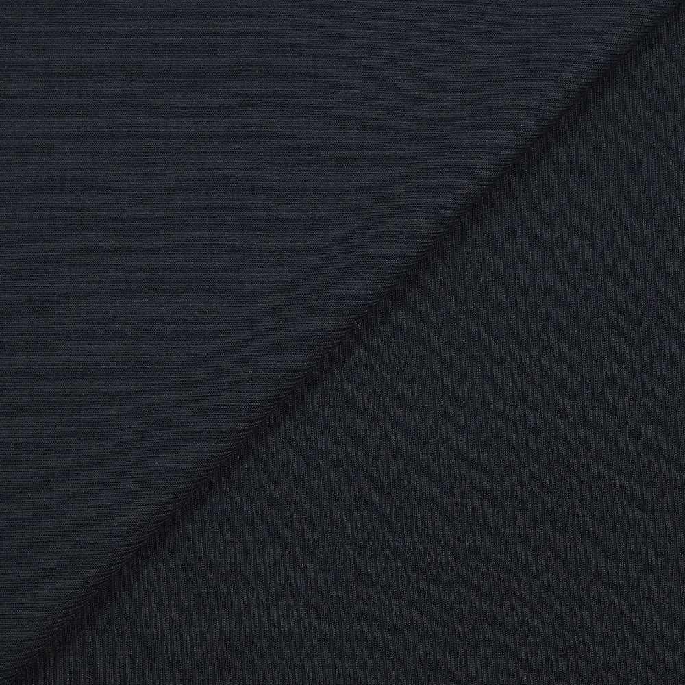 Maille côtelée viscose bleu nuit
