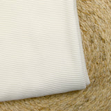Maille côtelée viscose légère blanc cassé