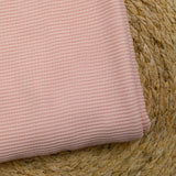 Maille côtelée viscose légère rose layette