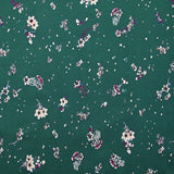 Maille crêpe imprimée petites fleurs fond canard