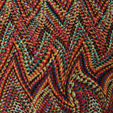 Maille crochet imprimée arlequin zigzag multicolore