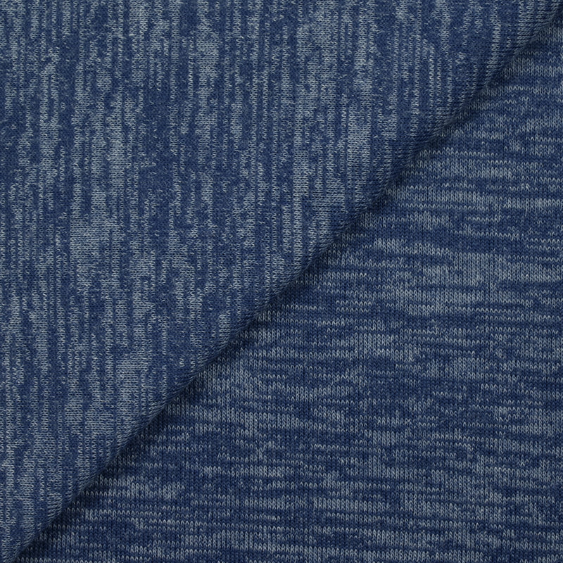 Maille de polyester chinée bleu roi