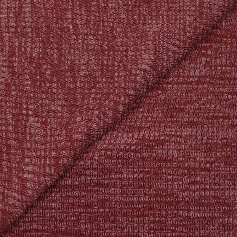 Maille de polyester chinée bordeaux