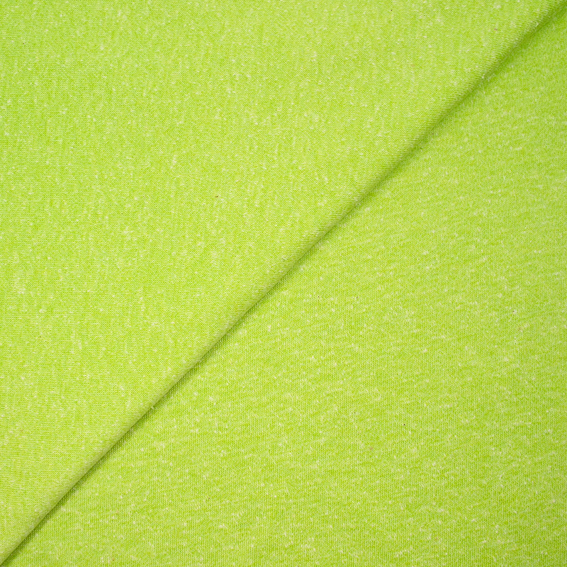 Maille de polyester chinée et mouchetée vert chartreuse