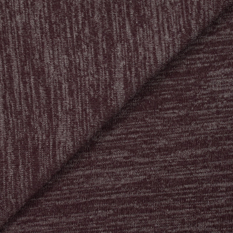  Maille de polyester chinée violet foncé