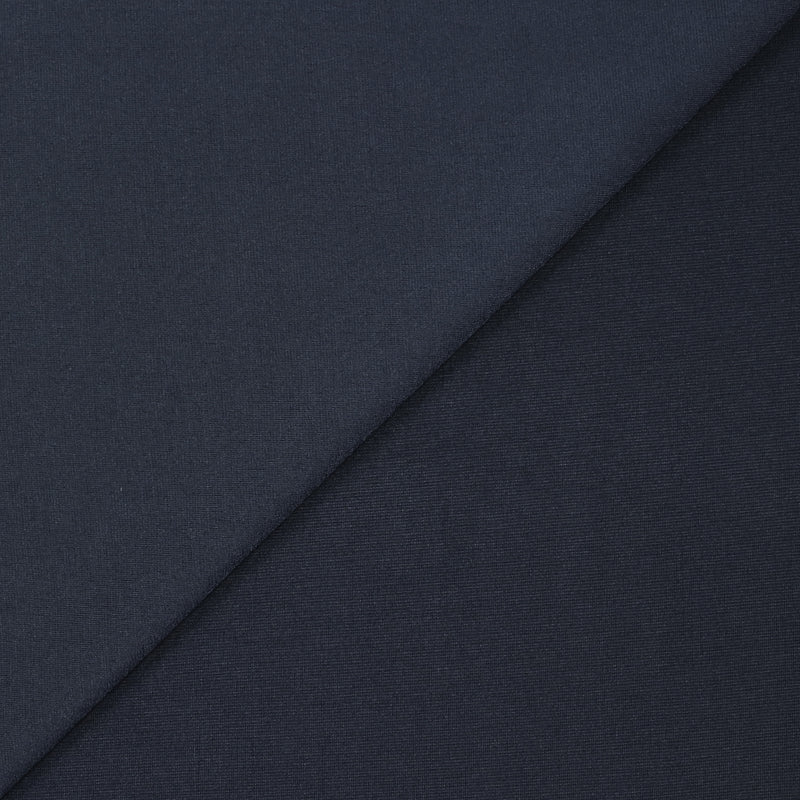 Maille de polyester fine bleu nuit