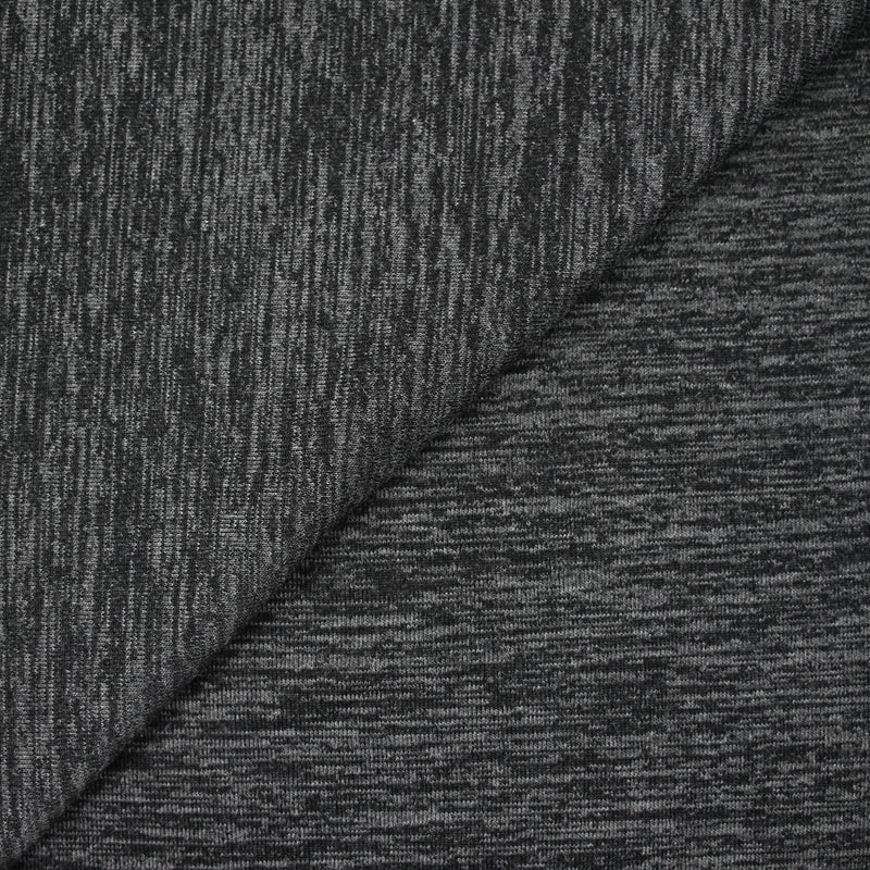 Maille de polyester gris chiné anthracite