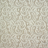 Maille dentelle ajourée cachemire blanc cassé