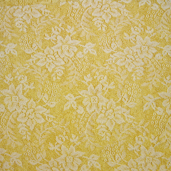 Maille dentelle ajourée Caroline jaune soleil