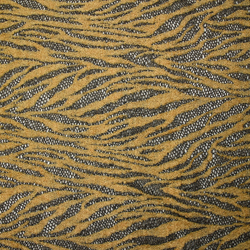 Maille dentelle ajourée feuillage jaune fond noir