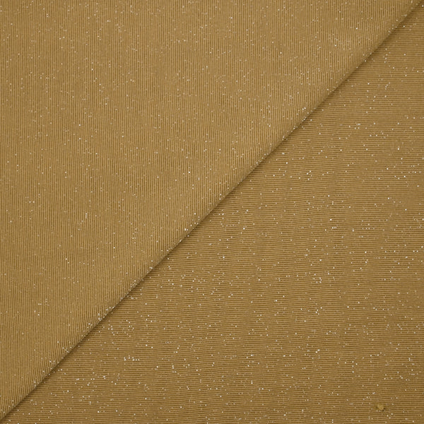 Maille fine Lurex argent fond camel