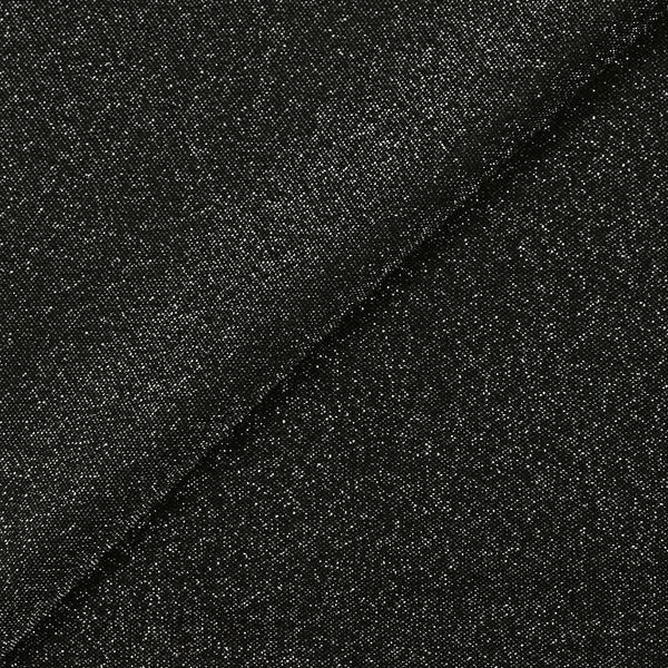 Maille fine Lurex argent fond noir