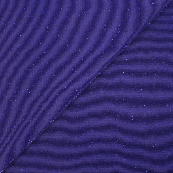 Maille fine Lurex bleu fond indigo
