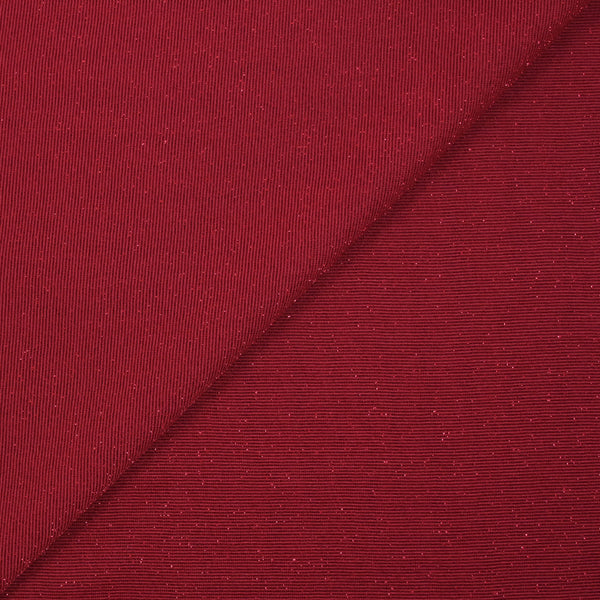 Maille fine Lurex rouge fond rouge