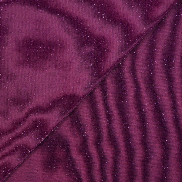 Maille fine Lurex violet fond violine