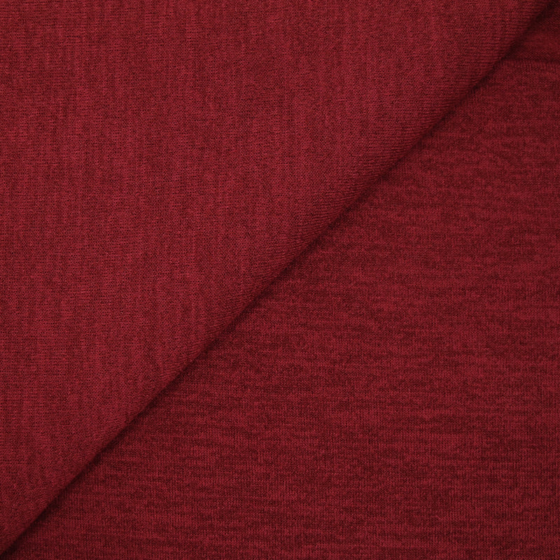 Maille fine polyester chinée rouge