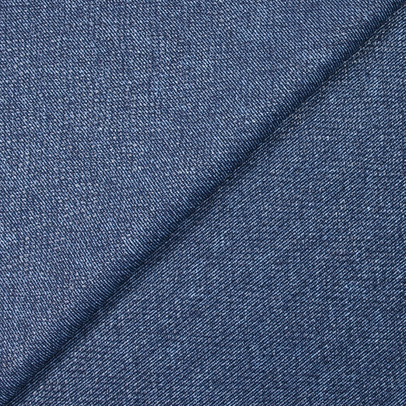 Maille imprimée jeans bleu