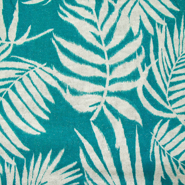 Maille irisée jungle turquoise