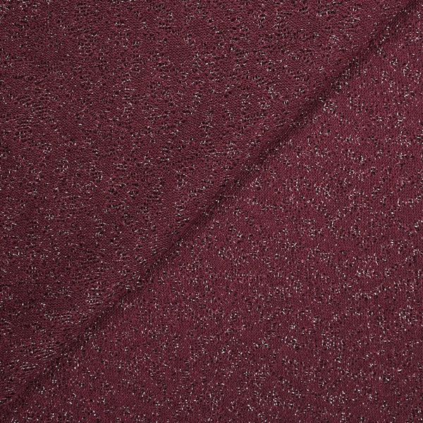 Maille Lurex Sunny ajourée fond lie de vin