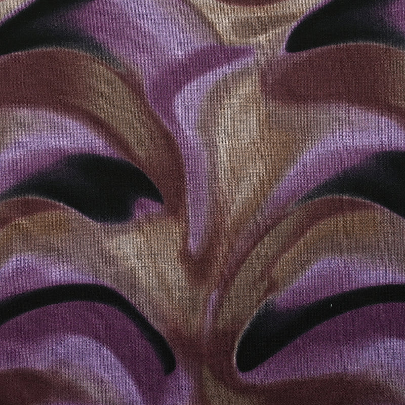 Maille Milano polyviscose camouflage abstrait violet