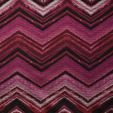 Maille Milano polyviscose chevron fantaisie magenta fond noir