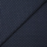 Maille Milano polyviscose double rayure fond marine