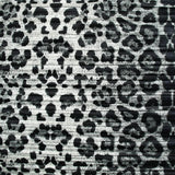 Maille plissée imprimée léopard fond noir et gris